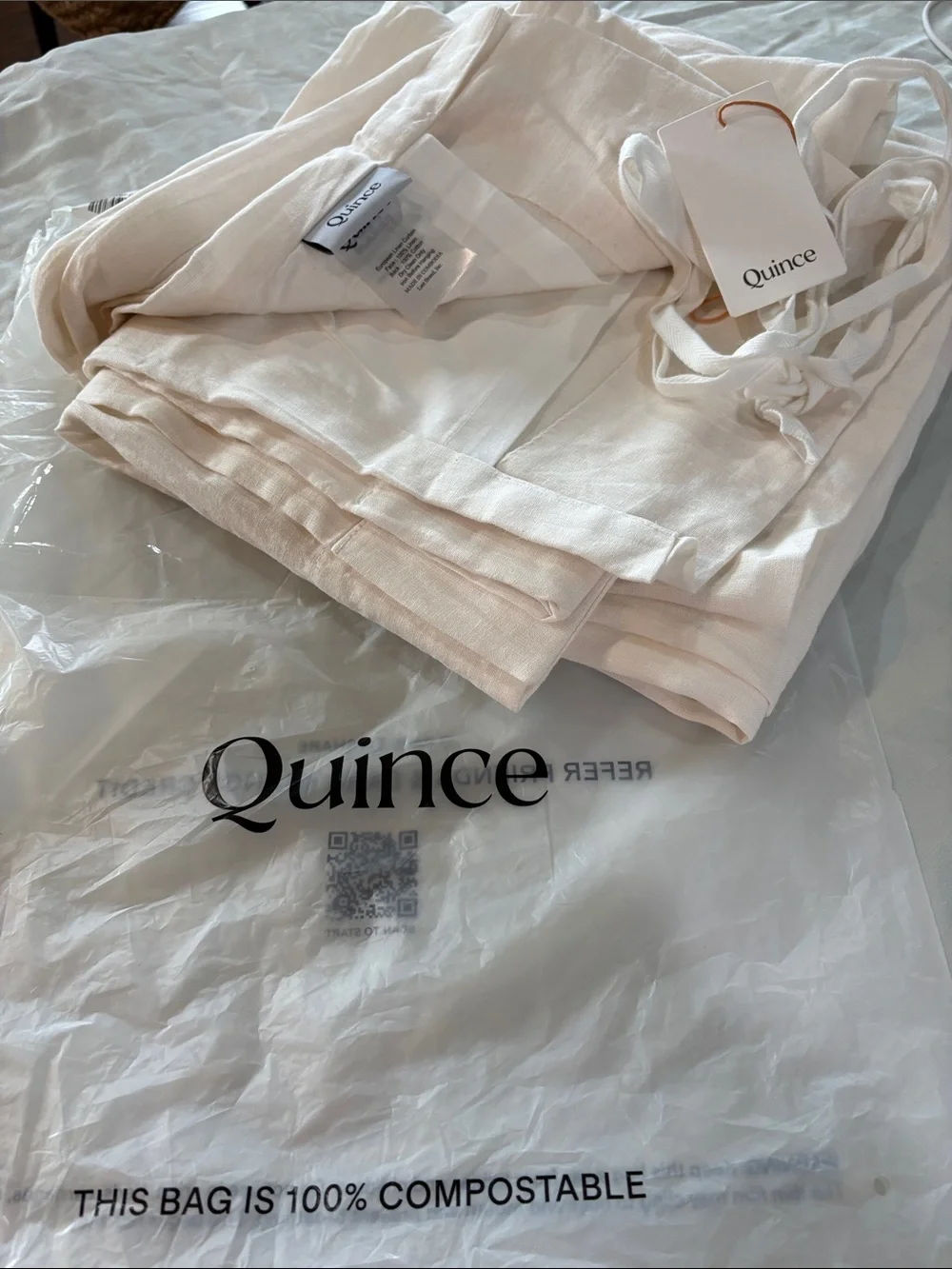 Quince European Luxe Linen Curtain 48x96 (one panel)